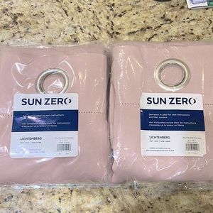 Sun Zero Blackout Curtain Panels (lot of 2) Blush